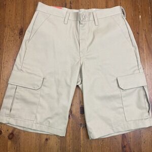 Red Kap Cargo Shorts Men's 30x12 Work Shorts Khaki‎ NWT PT66KH9